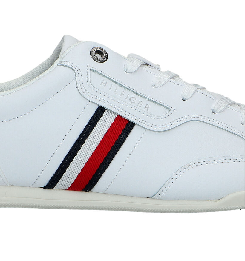 Tommy Hilfiger Classic Lo Cupsole Witte Veterschoenen in leer (321225)