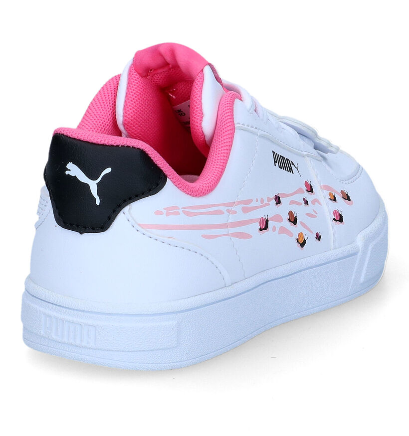 Puma Caven Small World Baskets en Blanc pour filles (311300) - pour semelles orthopédiques