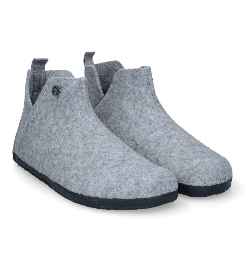 Birkenstock Andermatt Grijze Hoge pantoffels voor heren (313703)