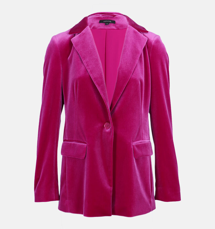 comma Fuchsia Velours blazer voor dames (334765)