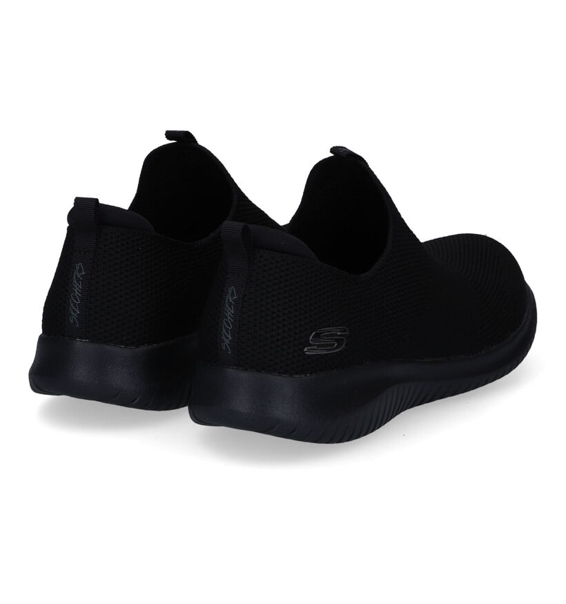 Skechers Ultra Flex First Take Zwarte Slip-on Sneakers voor dames (310629) - geschikt voor steunzolen