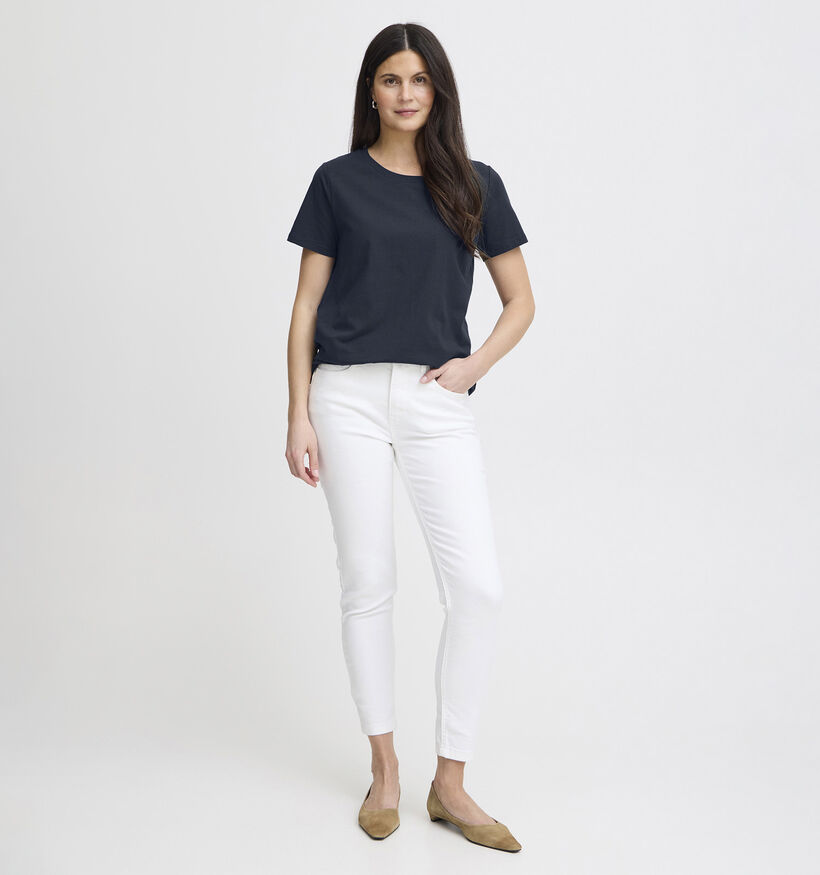 Fransa Zashoulder T-shirt en Bleu fonc&eacute; pour femmes (378669)