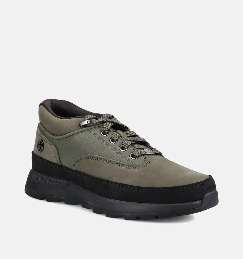 Timberland Euro Grid Baskets Mid en Vert/Noir pour hommes (378145) - pour semelles orthop&eacute;diques