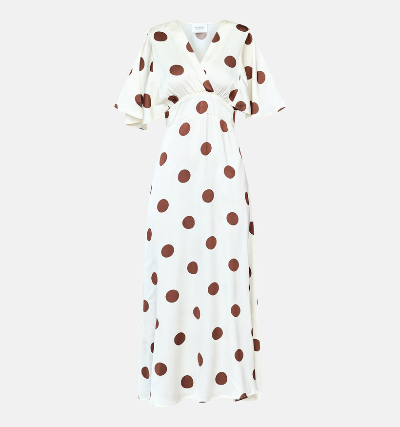 Sisters Point Gisela Robe mi-longue en Blanc/Brun pour femmes (382248)