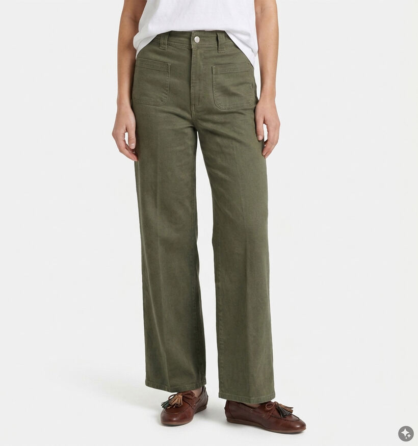 Vero Moda Tulle Donkergroene Wide Leg Jeans voor dames (377567)