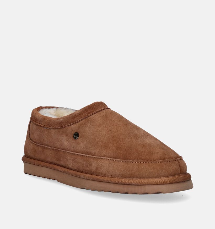 Warmbat Ebor Pantoufles en Cognac pour hommes (346342)