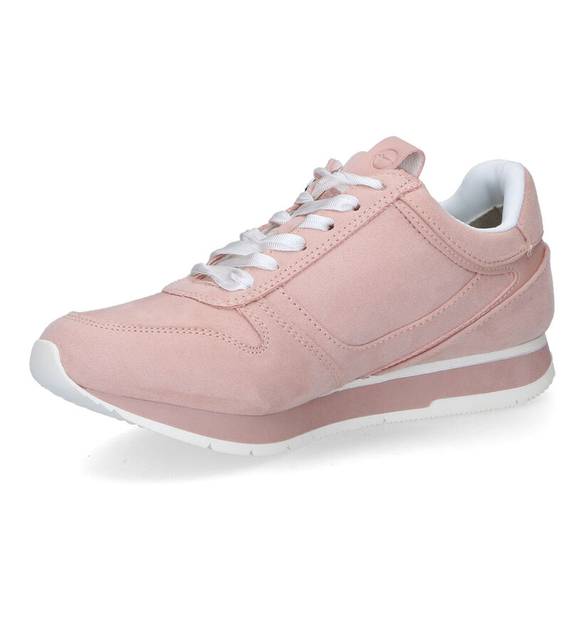 Tamaris Roze Veterschoenen in stof (302752)