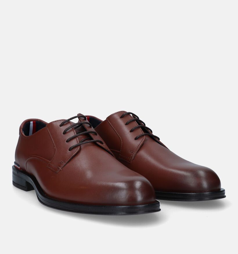 Tommy Hilfiger Core Cognac Veterschoenen voor heren (329368) - geschikt voor steunzolen