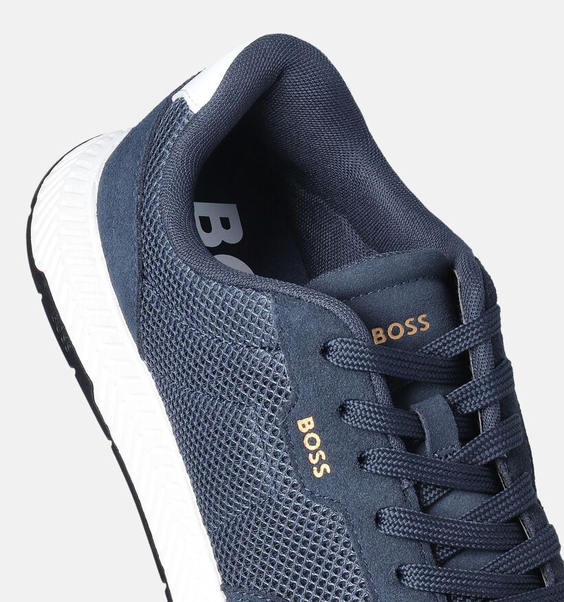 BOSS Titanium Runn Chaussures à lacets en Bleu pour hommes (352396) - pour semelles orthopédiques