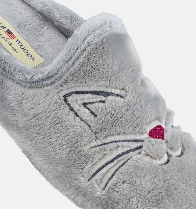River Woods Pippa Pantoufles en Gris pour femmes (381122) - pour semelles orthop&eacute;diques