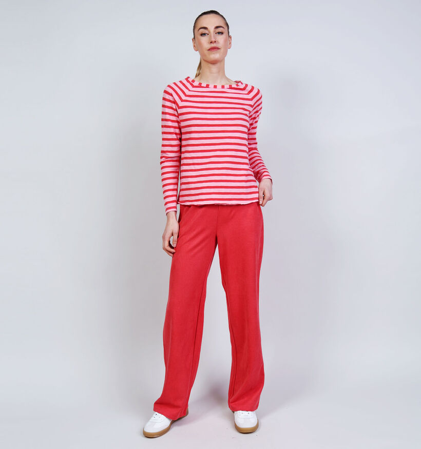 The Shirt Project Roze/Rode T-shirt met Lange Mouwen voor dames (374343)
