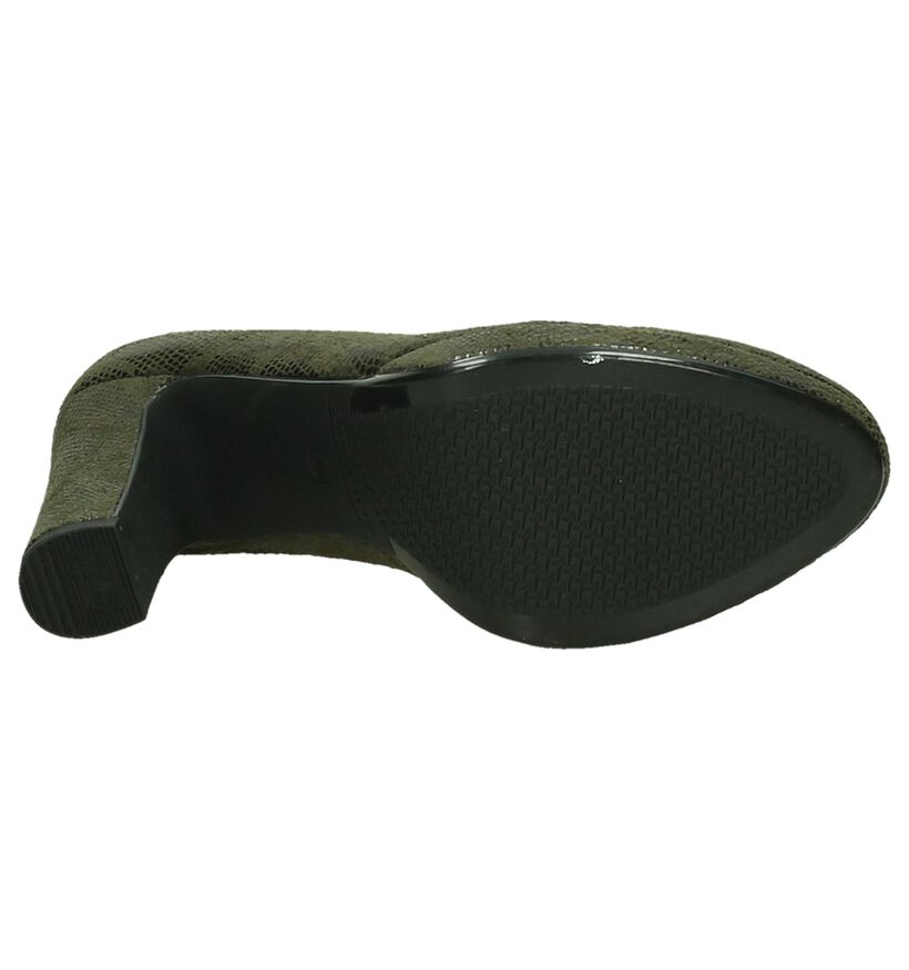 Tamaris Escarpins classique en Vert olive en textile (202562)