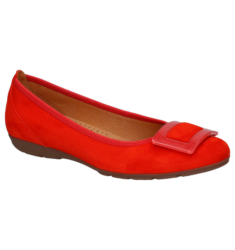 Gabor Hovercraft Ballerines en Rouge en daim (271496)