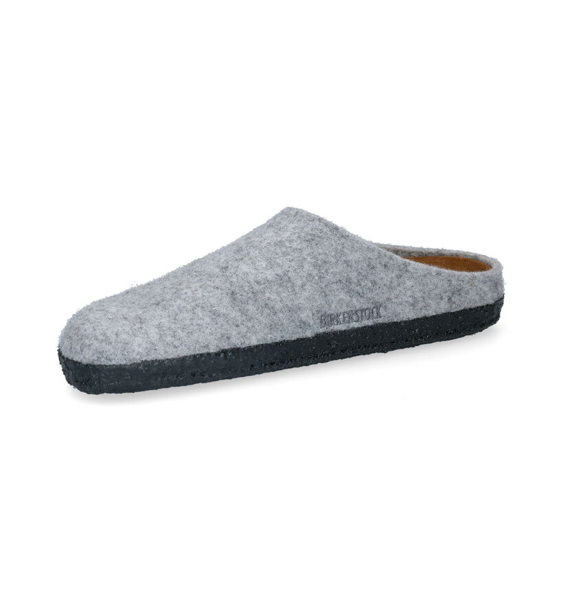 Birkenstock Zermatt Grijze Pantoffels in wol (294860)