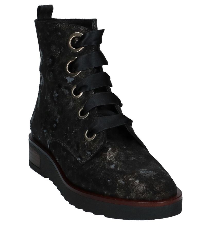 Sergio Turri Bottines à lacets en Noir en daim (233030)