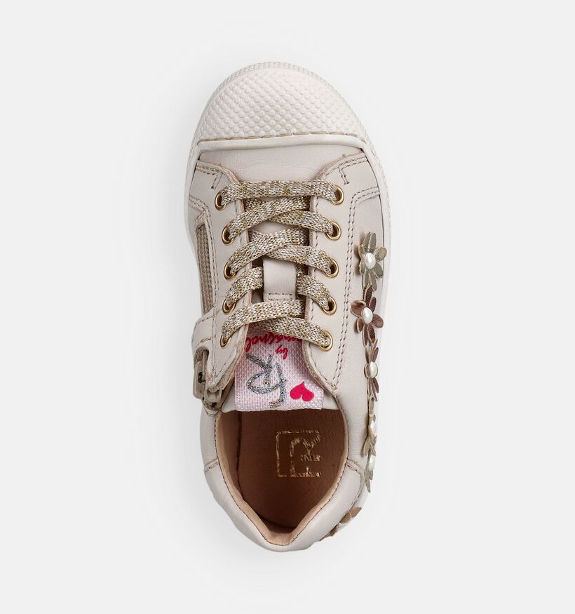 FR by Romagnoli Flowers Ecru Sneakers voor meisjes (372097) - geschikt voor steunzolen