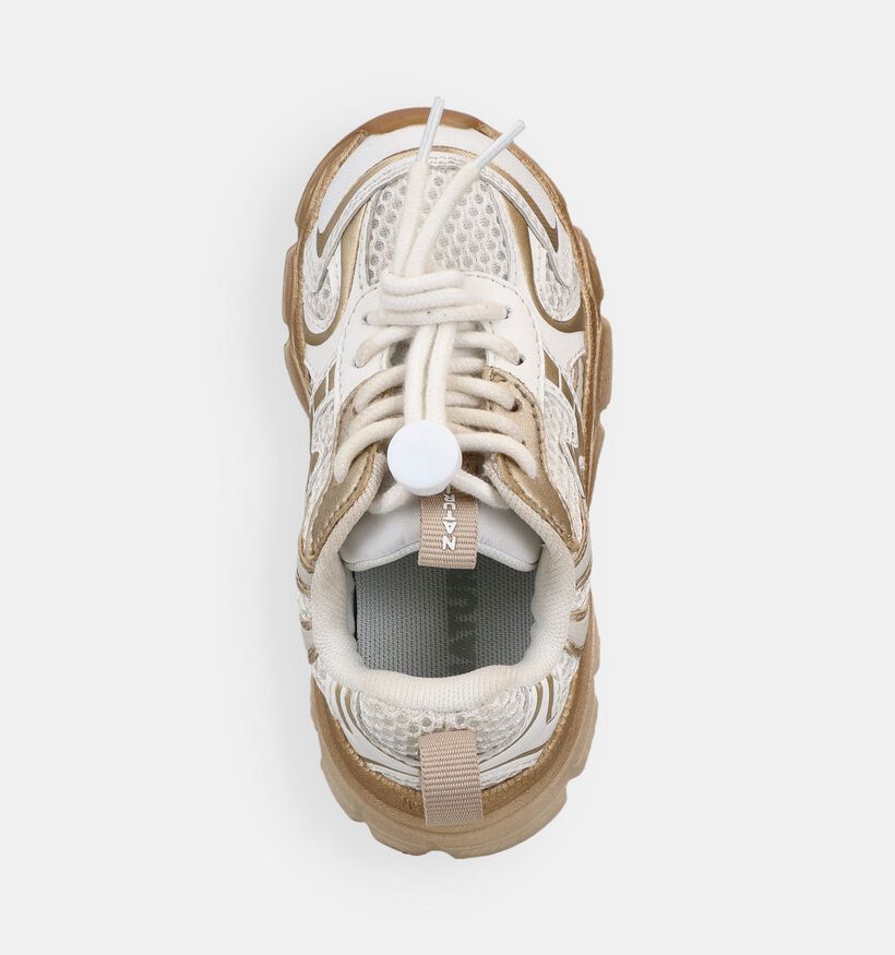 Naturino Wave Witte/Gouden Sneakers voor meisjes (377265) - geschikt voor steunzolen