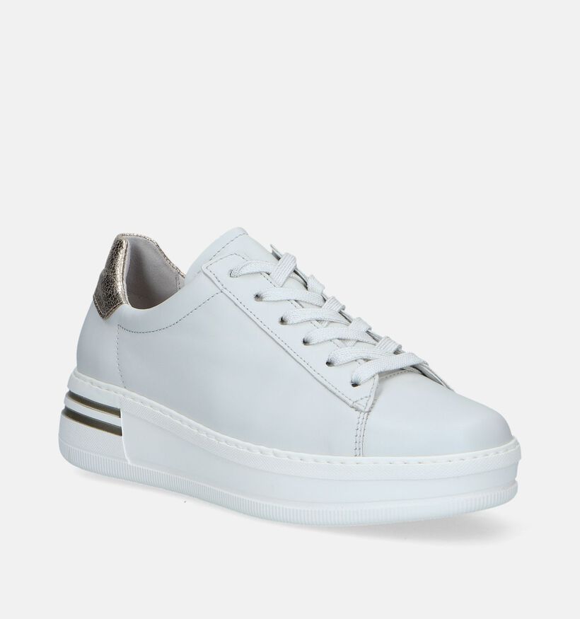 Gabor OptiFit Witte Sneakers voor dames (339341) - geschikt voor steunzolen