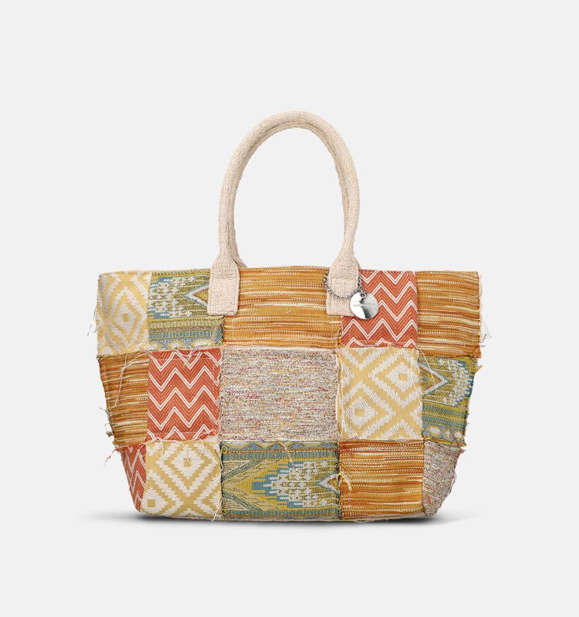 Emily & Noah Janneke Patchwork Cabas en Orange/Jaune pour femmes (371490)