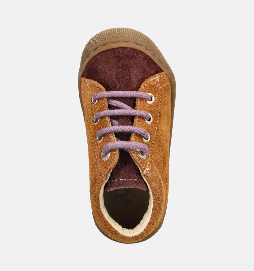 Naturino Cocoon Boots &agrave; lacets en Marron pour filles (380137) - pour semelles orthop&eacute;diques
