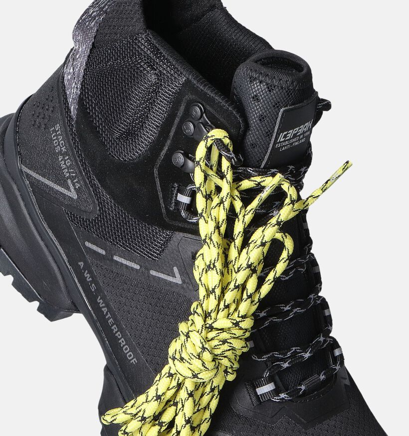 ICEPEAK Alei Mid MR Zwarte Wandelschoenen voor heren (355748)