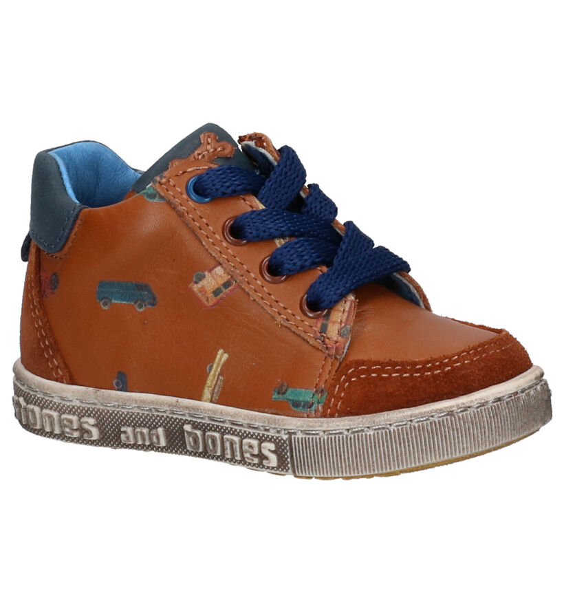 STONES and BONES COOP Groene Veterschoenen in leer (255455)