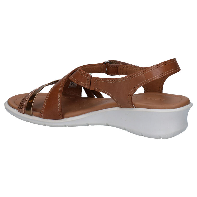 ECCO Felicia Cognac Sandalen in leer (287319)