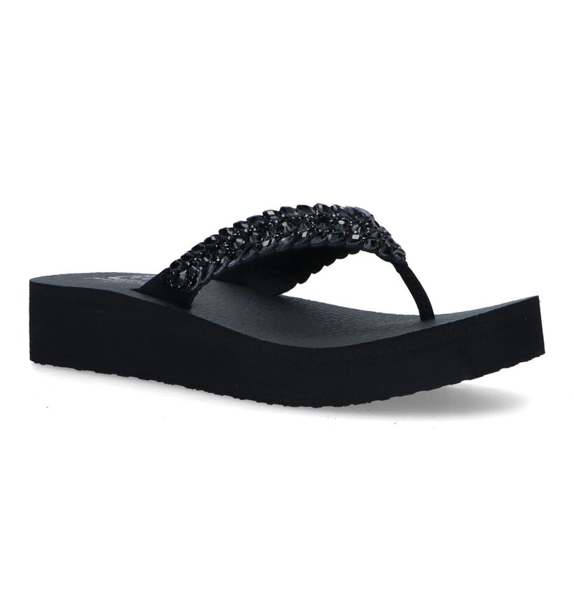 Skechers Vinyasa Lovely Oasis Tongs en Noir pour femmes (319375)