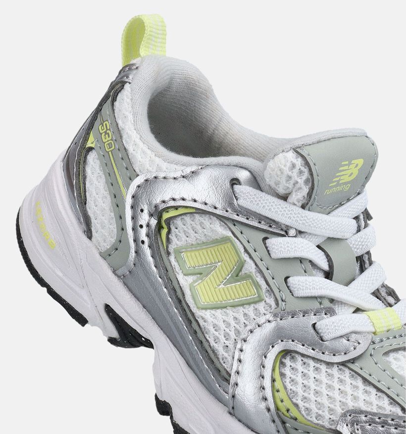 New Balance 530 Baskets basses en Argent pour filles (375221) - pour semelles orthop&eacute;diques