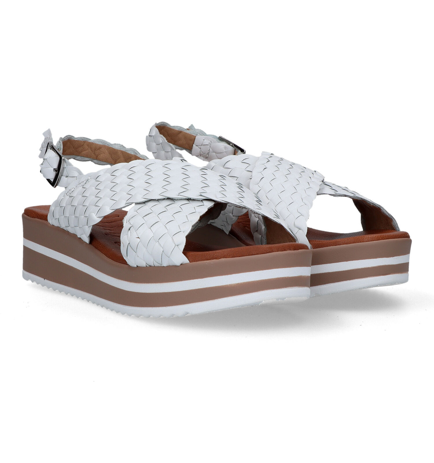 Witte plateau sandalen sales