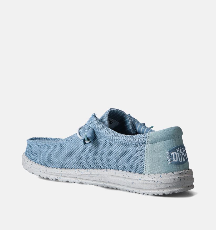 HEYDUDE Wally Stretch Sox Blauwe Instappers voor heren (353483) - geschikt voor steunzolen
