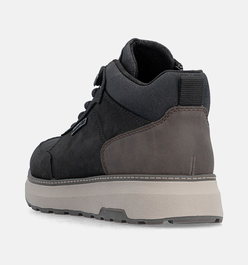 Rieker Boots &agrave; lacets en Noir pour hommes (379822) - pour semelles orthop&eacute;diques