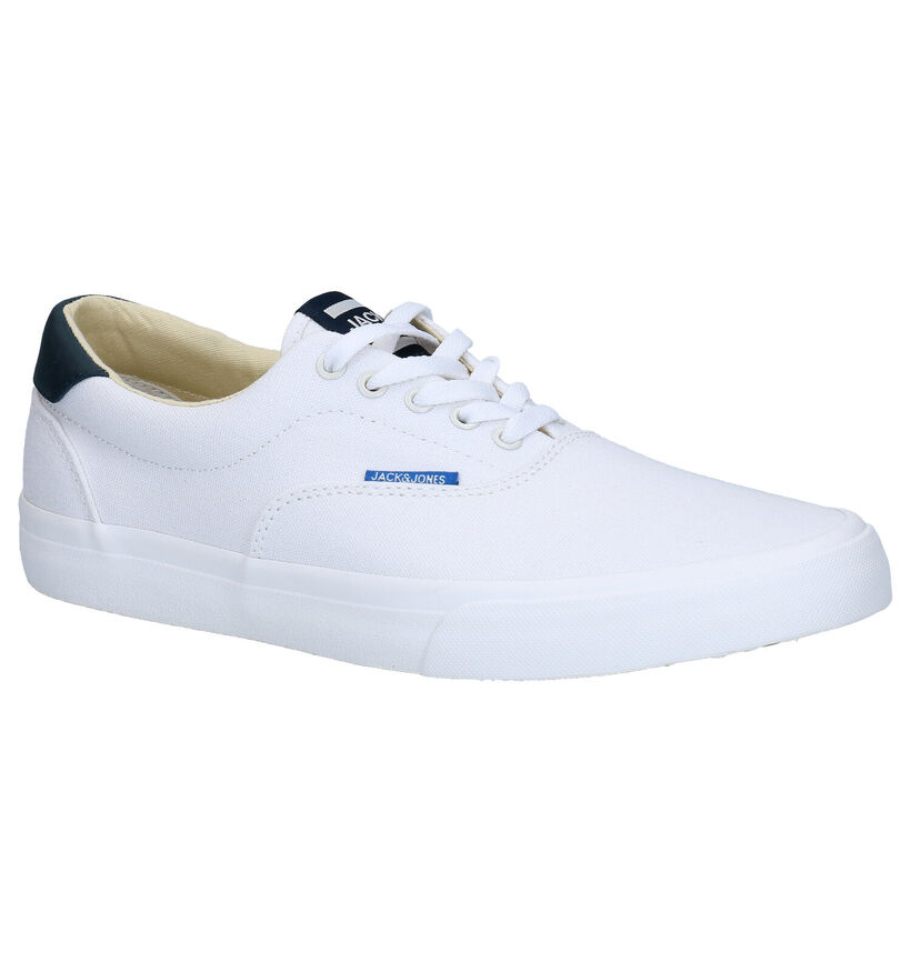 Jack & Jones Mork Canvas Witte Veterschoenen in stof (269163)