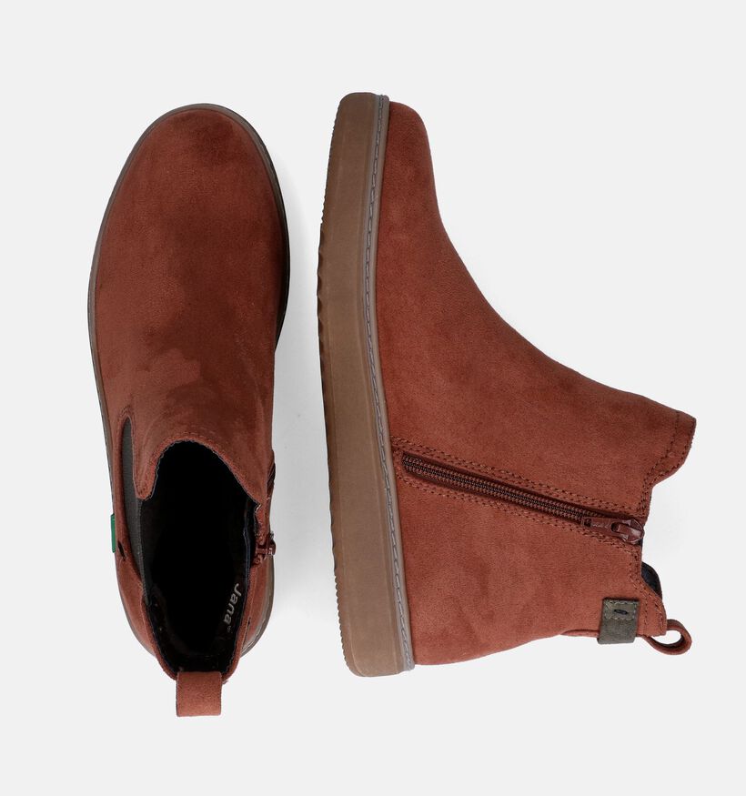 Jana Bottines Chelsea en Cognac pour femmes (315211) - pour semelles orthopédiques