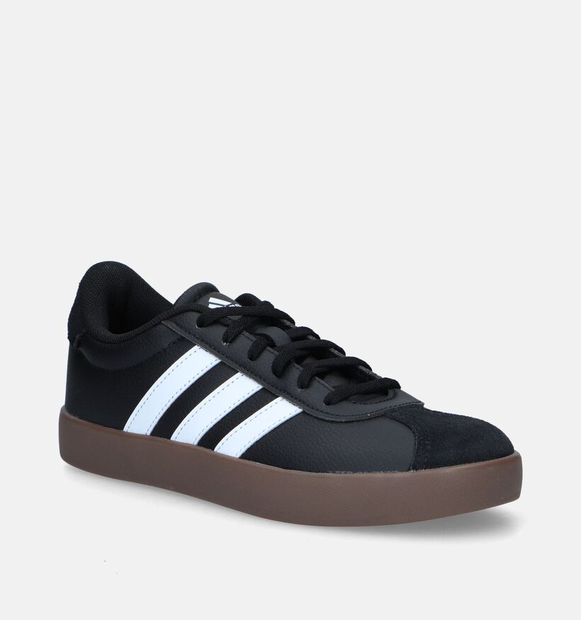 adidas VL Court 3.0 K Zwarte Sneakers voor jongens, meisjes (335812)