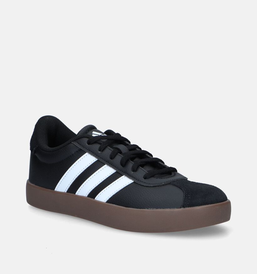 adidas VL Court 3.0 Witte/Zwarte Sneakers voor jongens, meisjes (357017) - geschikt voor steunzolen