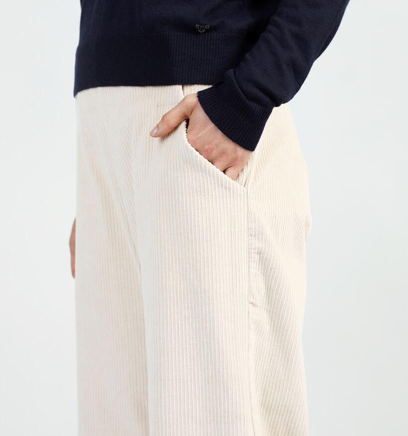 Orfeo Leontine Ecru Wijde broek voor dames (349313)