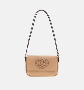 Guess Sac port&eacute; crois&eacute; en Beige fonc&eacute; pour femmes (375906)