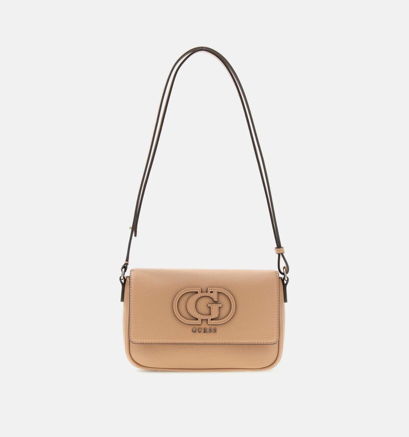 Guess Sac port&eacute; crois&eacute; en Beige fonc&eacute; pour femmes (375906)