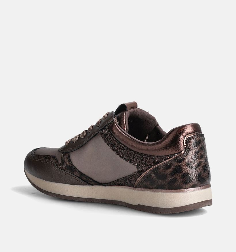 Tamaris Lage Sneakers Met Rits Bruin voor dames (360592) - geschikt voor steunzolen