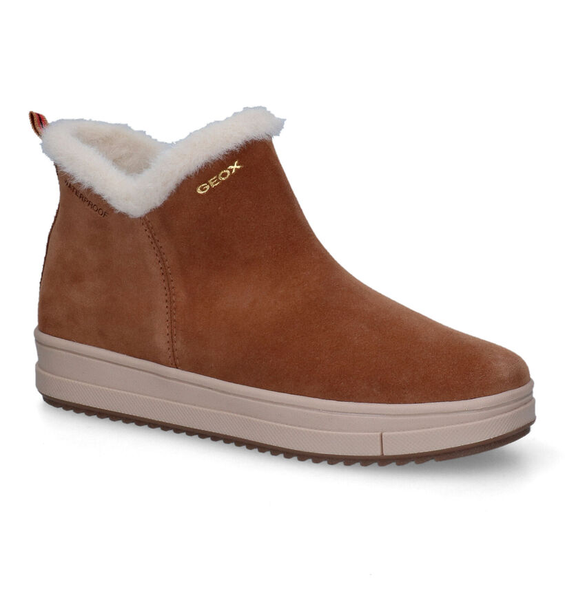 Geox Rebecca Bottines en Naturel en daim (317657)
