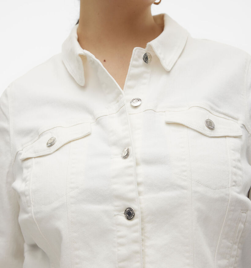 Vero Moda Curve Wild Soya Manteau court en Blanc pour femmes (369340)