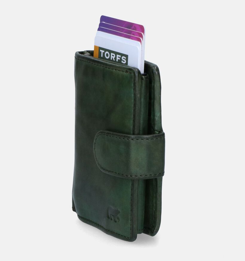 Bear Design Porte-cartes en Vert pour hommes (350751)