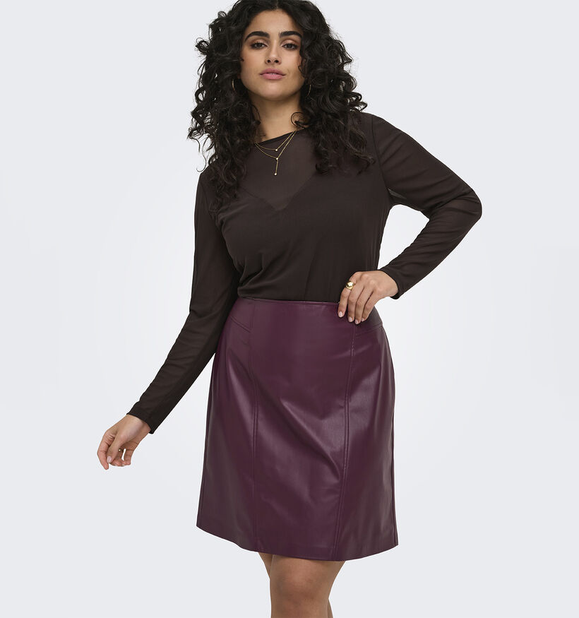 ONLY Carmakoma Bitten Bordeaux Mini-Rok voor dames (378388)