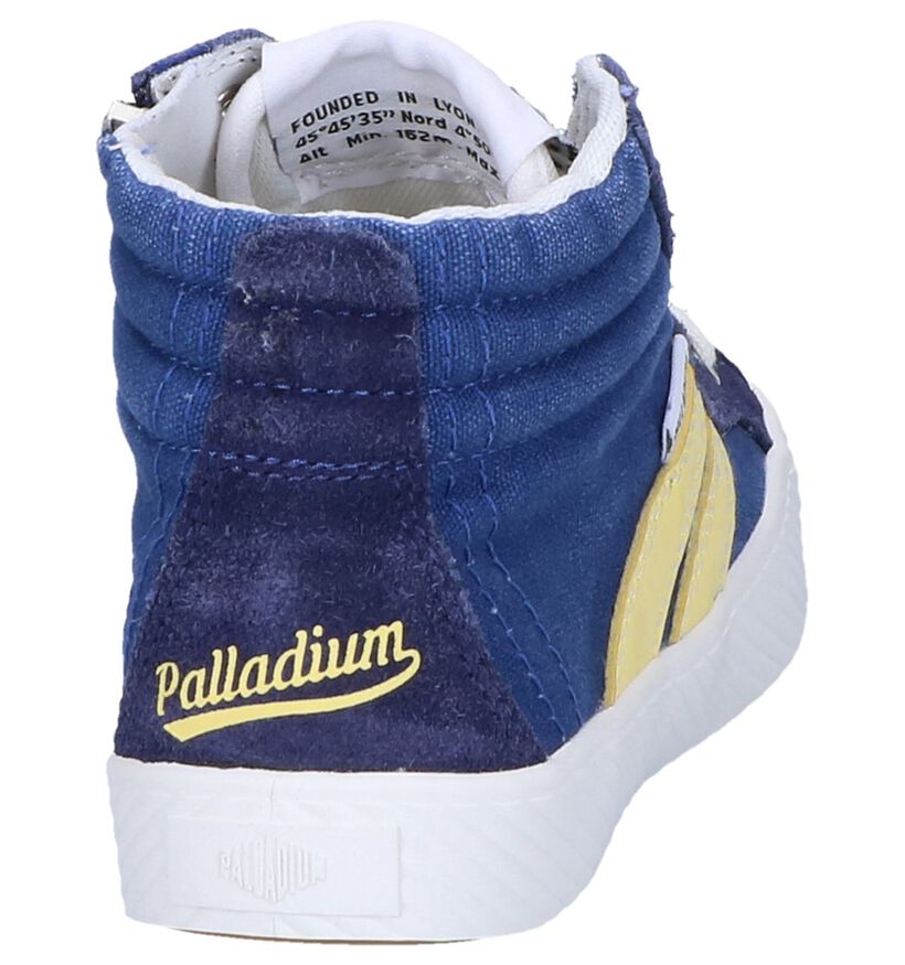 Donkerblauwe Hoge Sneakers Palladium in stof (245644)