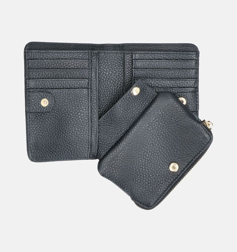 Crinkles Porte-monnaie zippé en Noir pour femmes (358080)
