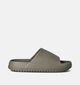 Jack & Jones Wripple Moulded Slider Badslippers Kaki voor heren (352837)