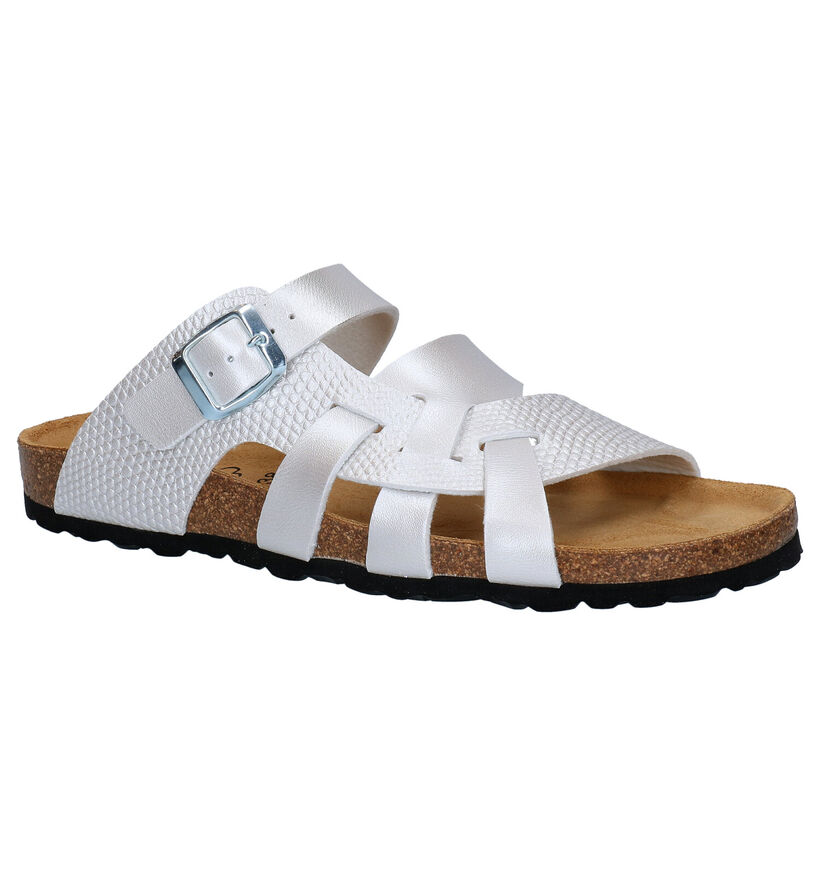 Bio Dream Nu-pieds plates en Écru en simili cuir (266157)