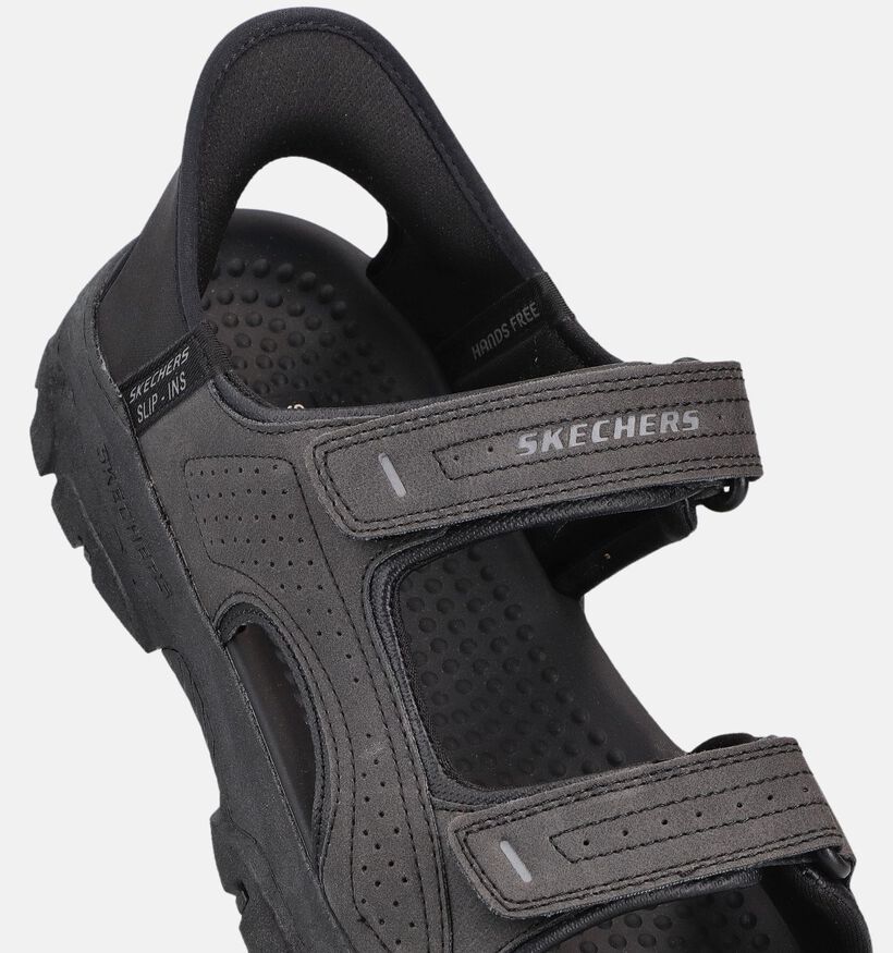 Skechers Tresmen Reece Zwarte Slip-in Sandalen voor heren (371035)