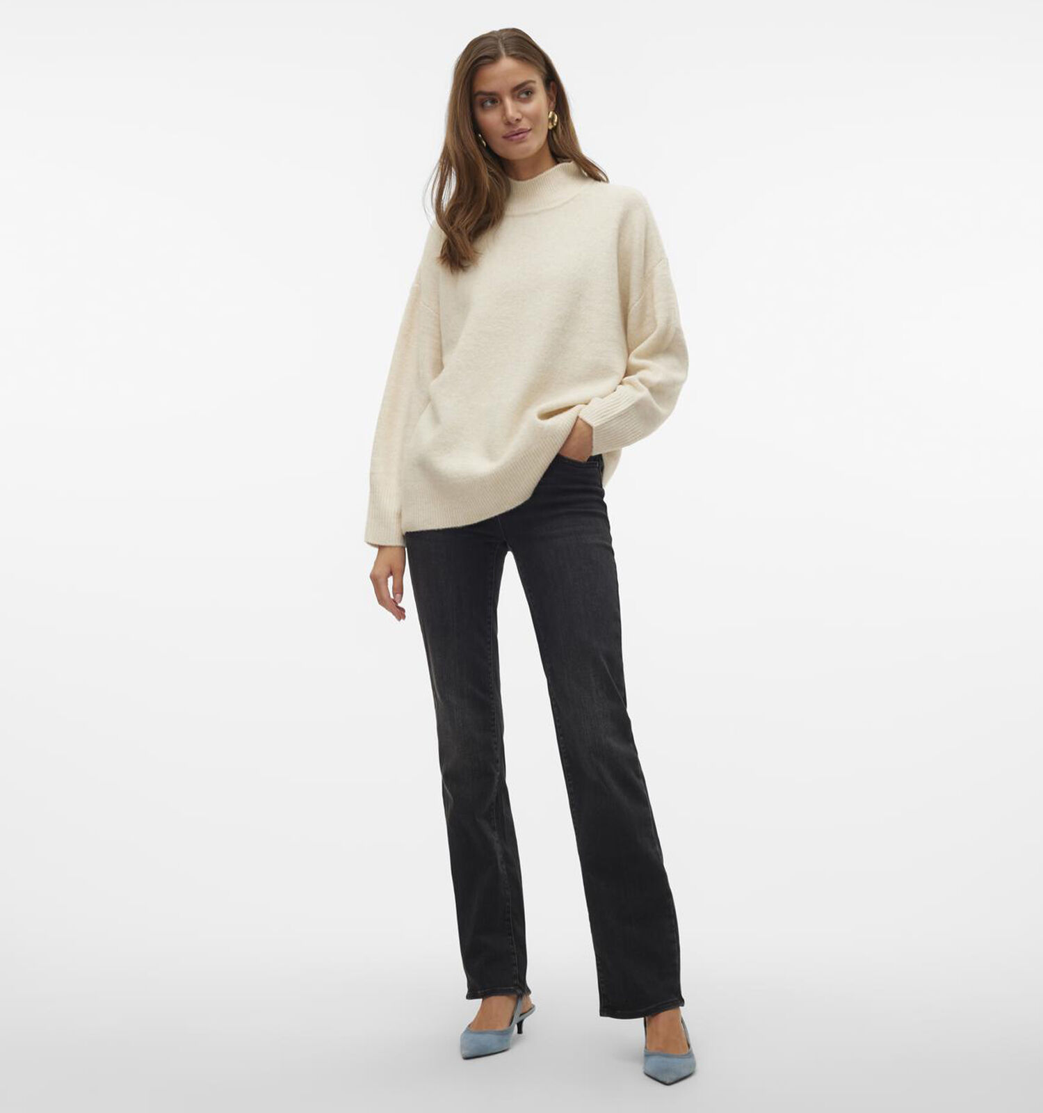 Lange beige trui dames on sale
